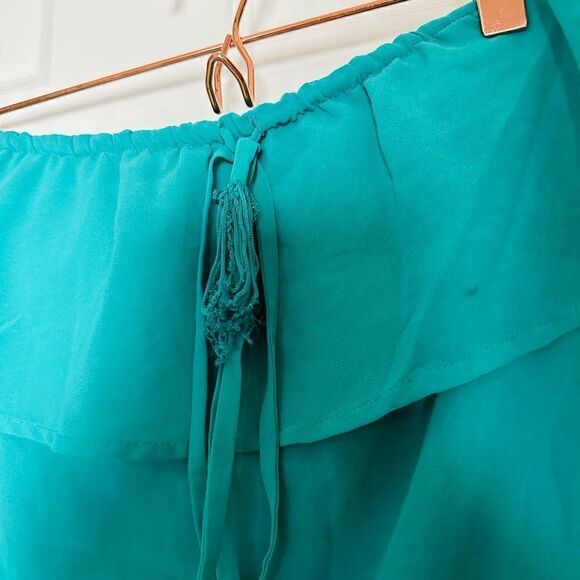 EUC Bebe Green Chiffon Tube Top Small - Picture 7 of 9